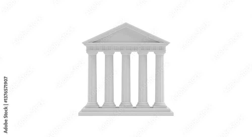 Obraz premium Isolated Classic Temple