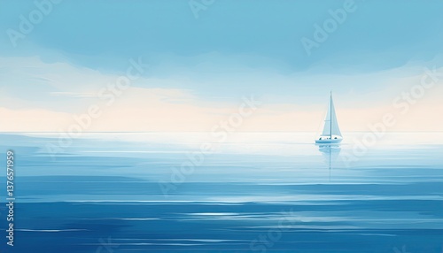 Horizon Lines Blending Sea and Sky