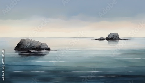 Abstract Blue Marine Calm