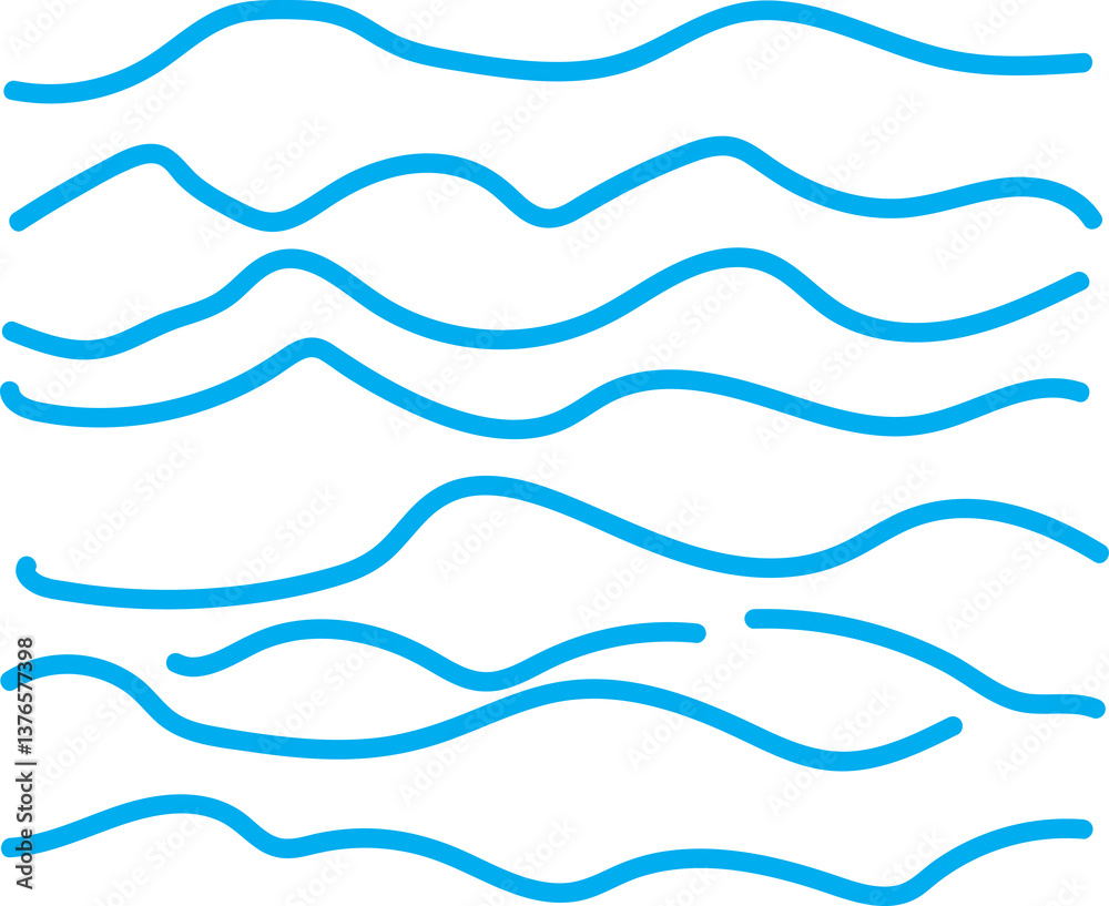 Naklejka premium wall wave lines, wavy lines, ocean wave