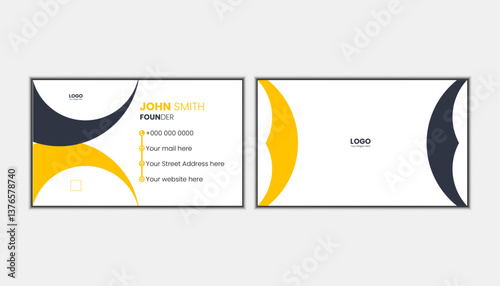 Minimal and abstract business card 