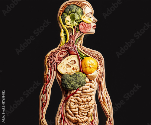  food becoming part of a human body