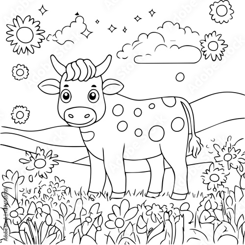 funny cow cartoon