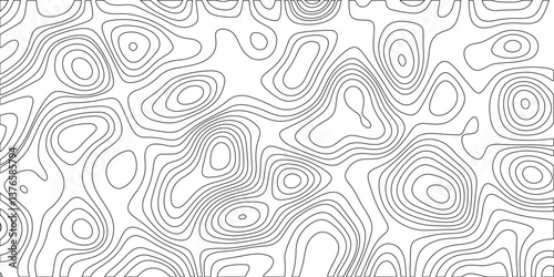 Geographic contour map vector background. Abstract White wave paper curved reliefs background. Geographic mountain relief on transparent background. Geography scheme and the terrain path Vector 