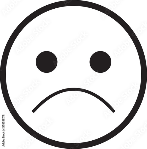 Doodle Emoji face icon. drawn sketch style. different expression emotion mood in line isolated on transparent background