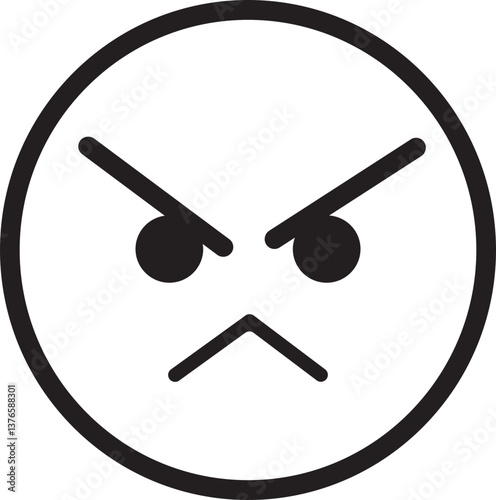 Doodle Emoji face icon. drawn sketch style. different expression emotion mood in line isolated on transparent background
