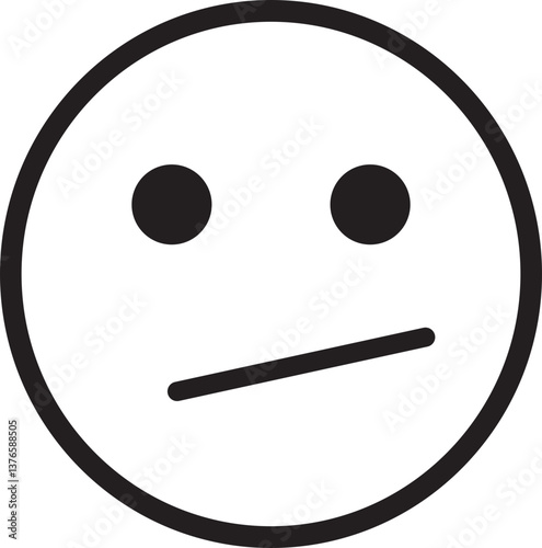 Doodle Emoji face icon. drawn sketch style. different expression emotion mood in line isolated on transparent background