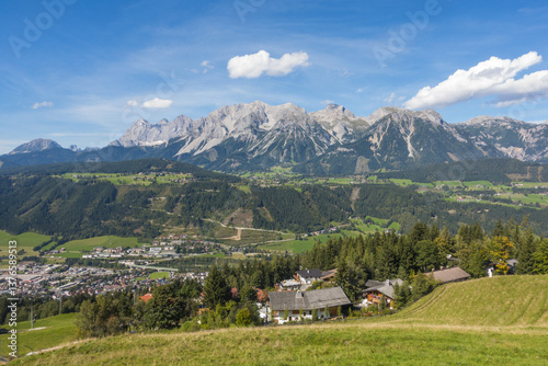 Obraz na płótnie Planai, Alpenblick, Österreich, Steiermark, Schladming w salonie