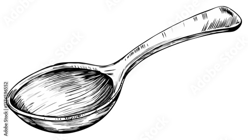 Vintage spoon illustration on a white background  