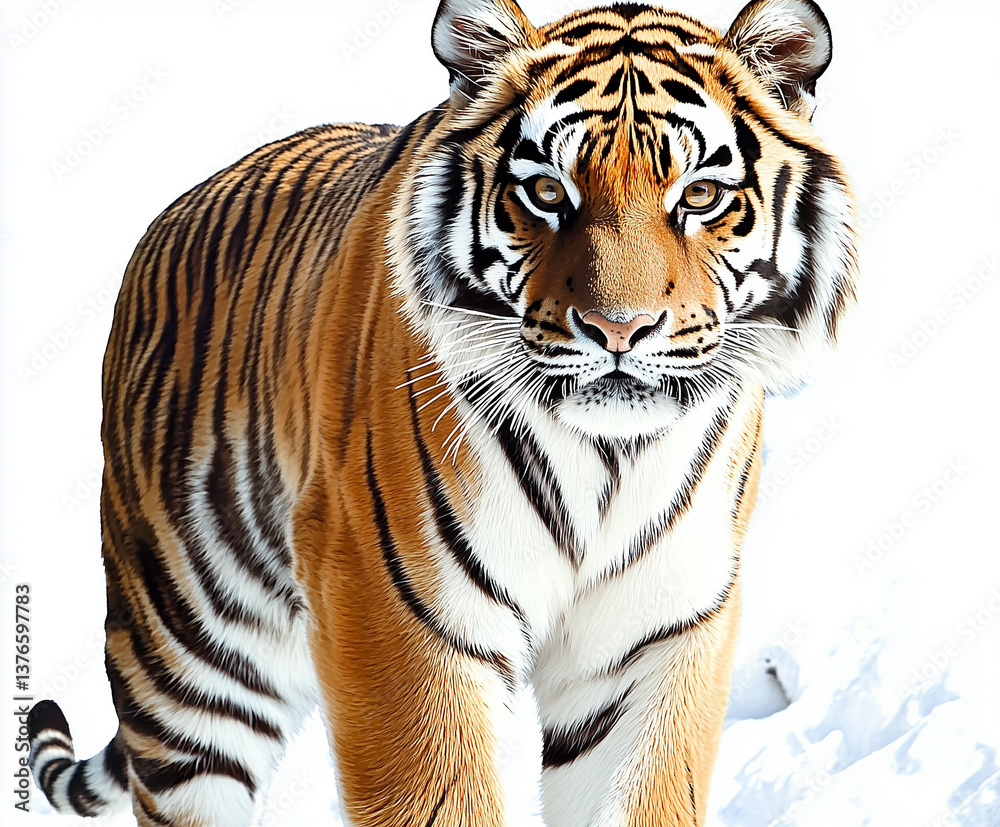 Fototapeta premium White background, a tiger