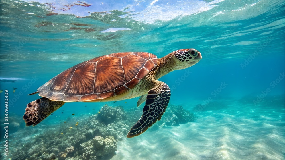 Obraz premium Swimming turtle