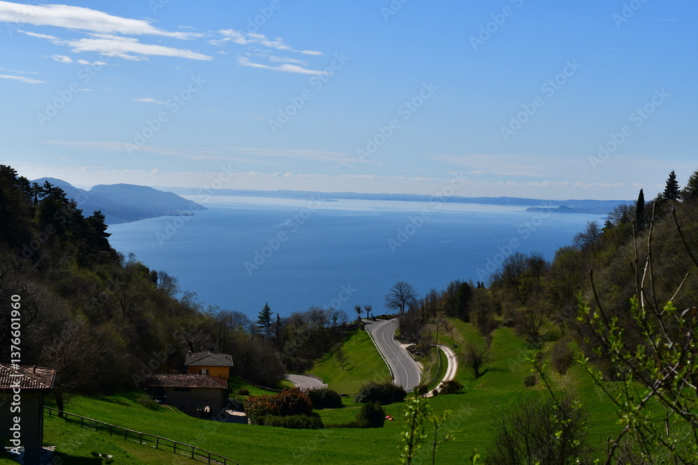 Blick von Tignale zum Gardasee