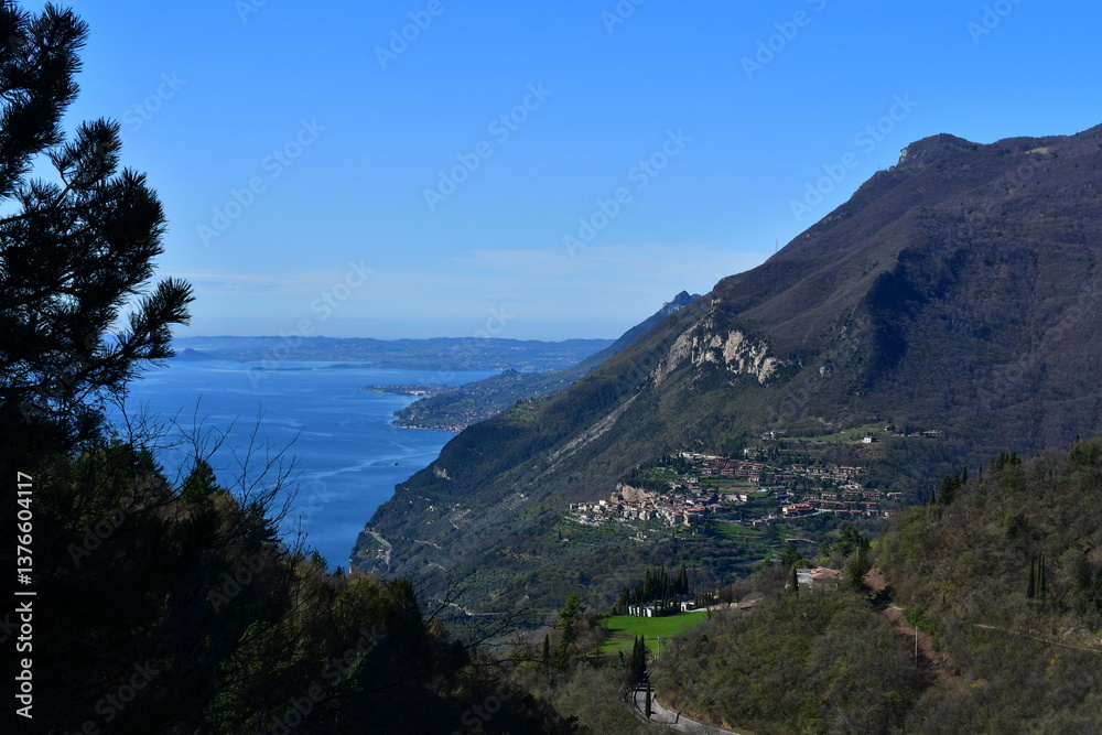 Schöne Landschaft bei Tignale oberhalb vom Gardasee
