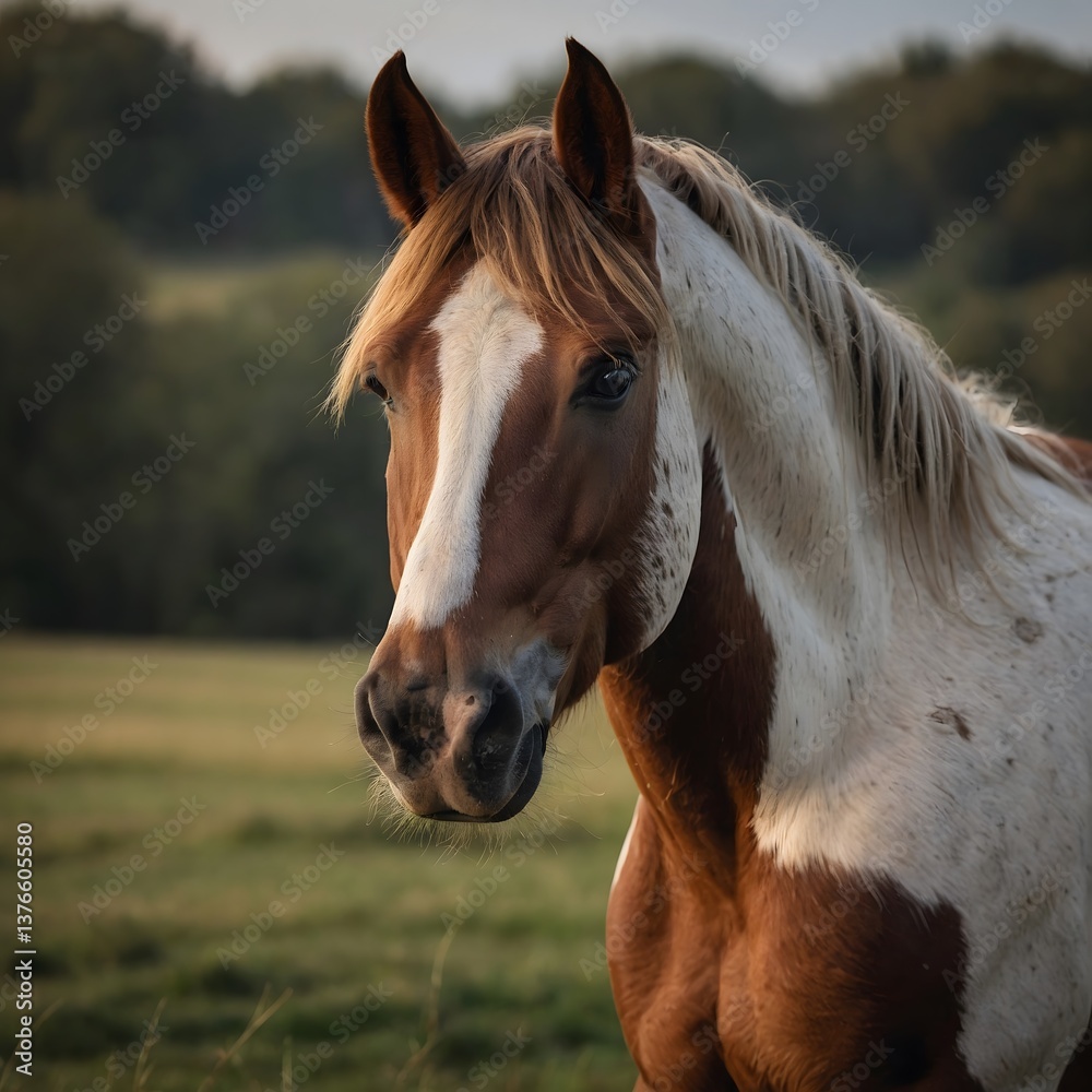 Fototapeta premium A majestic horse’s face