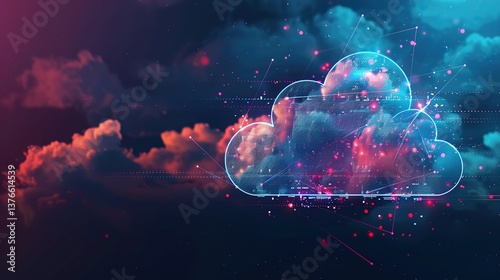 Clouds Illuminated by the Moon Against a Deep Black Background – A Tranquil Night Sky Scene Perfect for Atmospheric, Mystical, and Dreamy Designs

