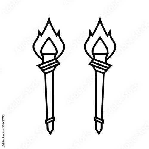 Vector Illustration of Burning Candles with Flames and Warm Light