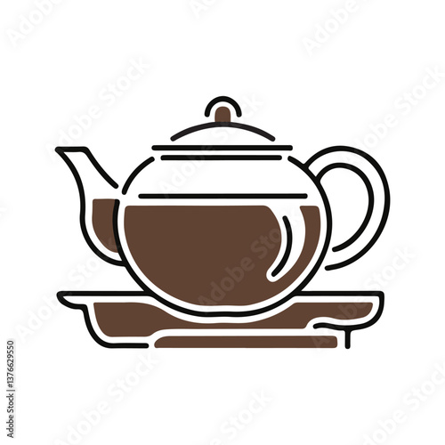 Teapot icon vector illustration artwork.