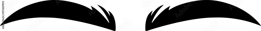 Eyebrows shaping icons in flat. black eyebrow linear isolated on transparent background Eyebrows shaping icons in flat. black eyebrow linear isolated on transparent background