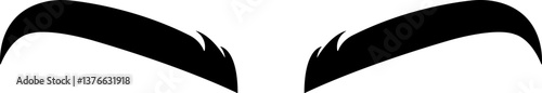 Eyebrows shaping icons in flat. black eyebrow linear isolated on transparent background