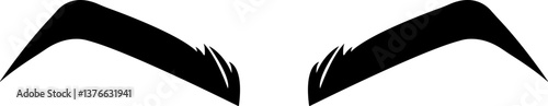 Eyebrows shaping icons in flat. black eyebrow linear isolated on transparent background