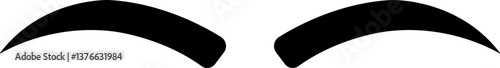 Eyebrows shaping icons in flat. black eyebrow linear isolated on transparent background