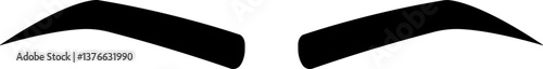 Eyebrows shaping icons in flat. black eyebrow linear isolated on transparent background