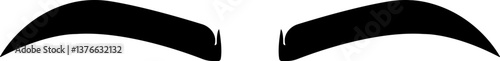 Eyebrows shaping icons in flat. black eyebrow linear isolated on transparent background