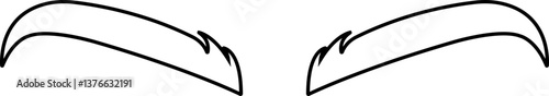 Eyebrows shaping icons in line. black eyebrow linear isolated on transparent background