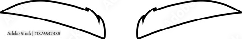 Eyebrows shaping icons in line. black eyebrow linear isolated on transparent background