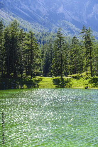 Obraz na płótnie Tragöss, Grüner See, Österreich, Steiermark w salonie