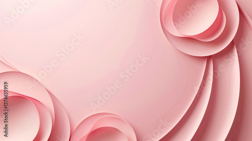 Empty Pastel Pink gradient Background with Pink Paper – Clean Minimal Design for Text Placement