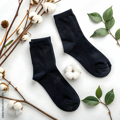 New socks isolated on white