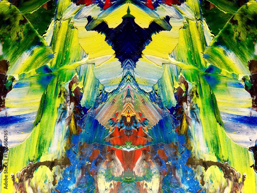 Fototapeta premium Abstract art background . Hand painting artwork on canvas .