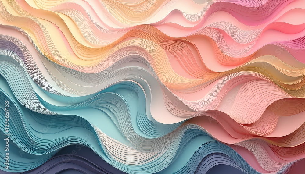 abstract wave pattern soft pastel colors waves abstract background idea colorful waves of paper create a dynamic soft ambiance in pastel hues abstract wave pattern soft pastel colors waves abstract background idea colorful waves of paper create a dynamic soft ambiance in pastel hues