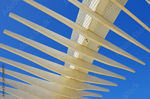 Public art on the Palm Promenade in Malaga, Spain