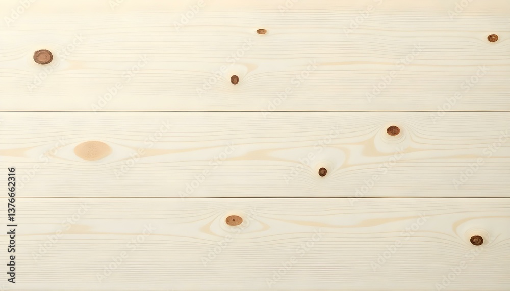A high-angle, full shot of a light-colored wooden surface composed of four horizontal planks A high-angle, full shot of a light-colored wooden surface composed of four horizontal planks