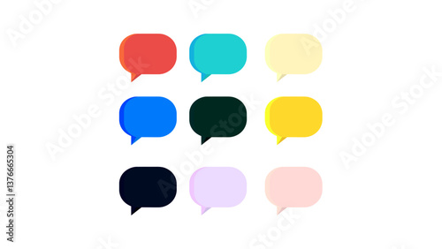 speech bubble set in svg format