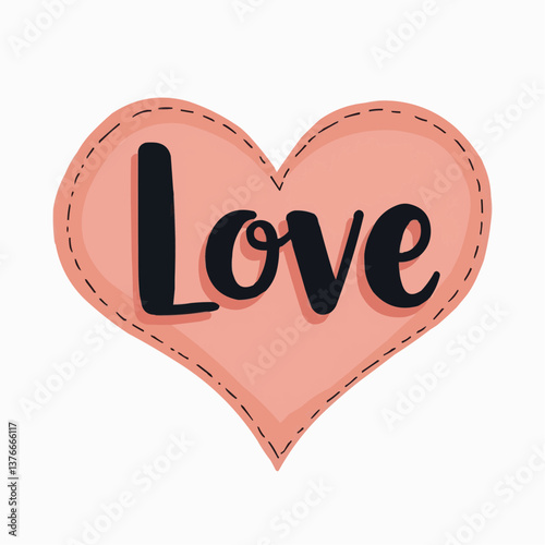 Wort "Liebe" in rotem Herz

