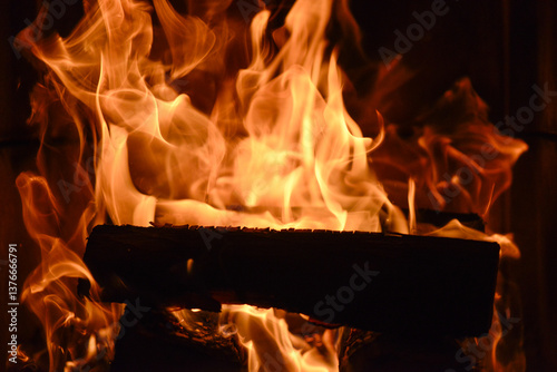 Feuer im Kamin, Ofen