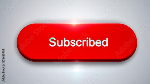 Transition from red to green subscribed button with dynamic animation effect
