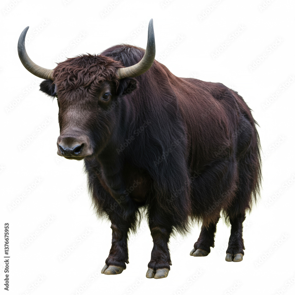 Yak isolated on a white background Yak isolated on a white background