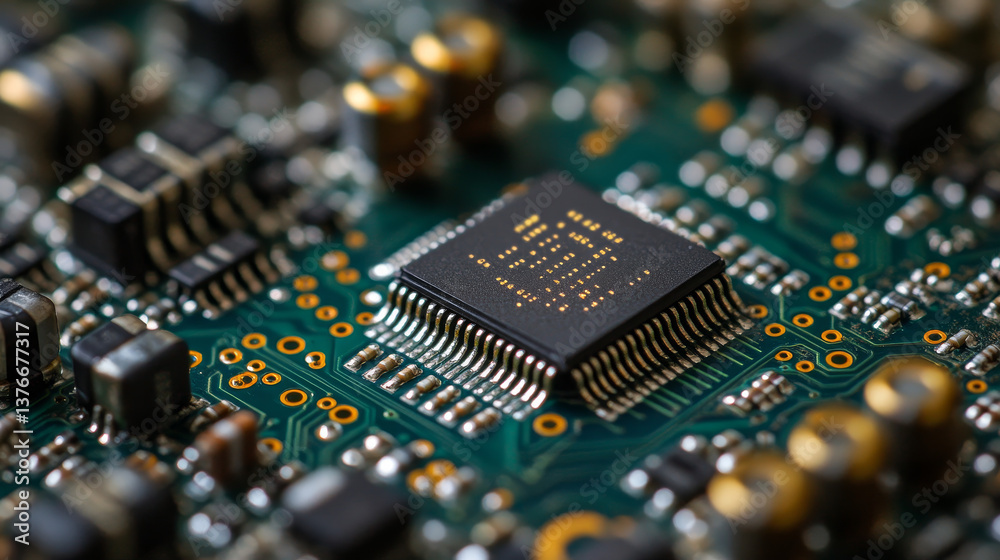 Obraz premium Neural digital networks. Abstract nanostructure. Blockchain technology. Artificial intelligence and processor of future. Quantum CPU 3D illustration