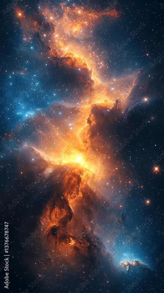 sun and nebula sun and nebula