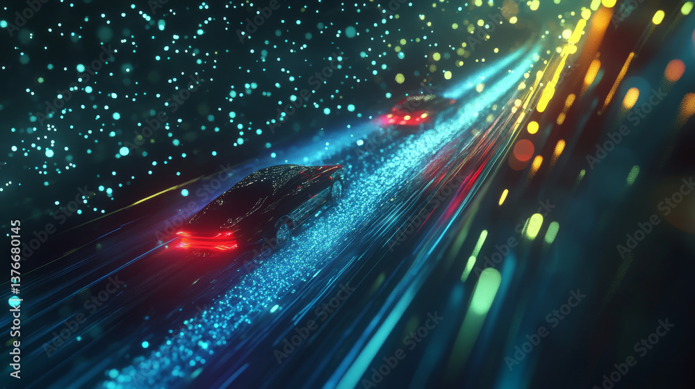 Futuristic data stream 3d illustration. Data transfer technology. Cyberpunk, Big data and cybersecurity. Cyberspace, blockchain transactions. Abstract technological background Futuristic data stream 3d illustration. Data transfer technology. Cyberpunk, Big data and cybersecurity. Cyberspace, blockchain transactions. Abstract technological background