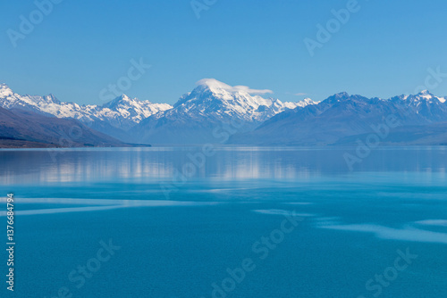 Mount Cook reflection in lake Pukaki