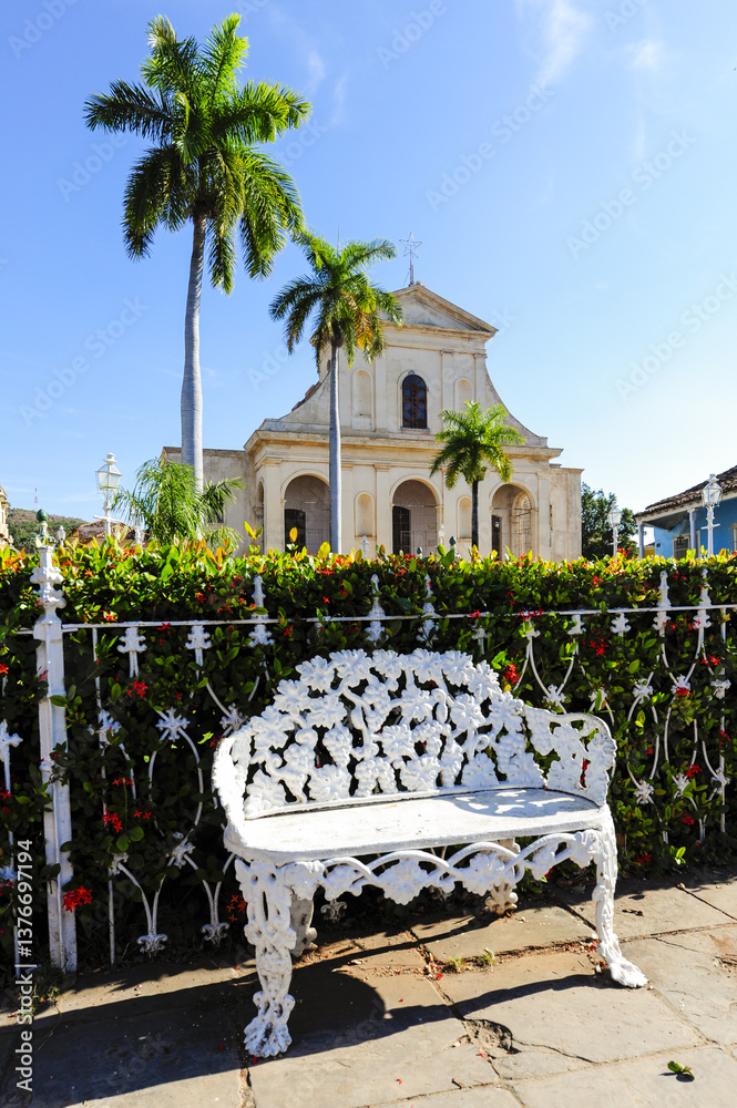 Kuba, Trinidad, Plaza Mayor, Kirche der heiligen Dreifaltigkeit,