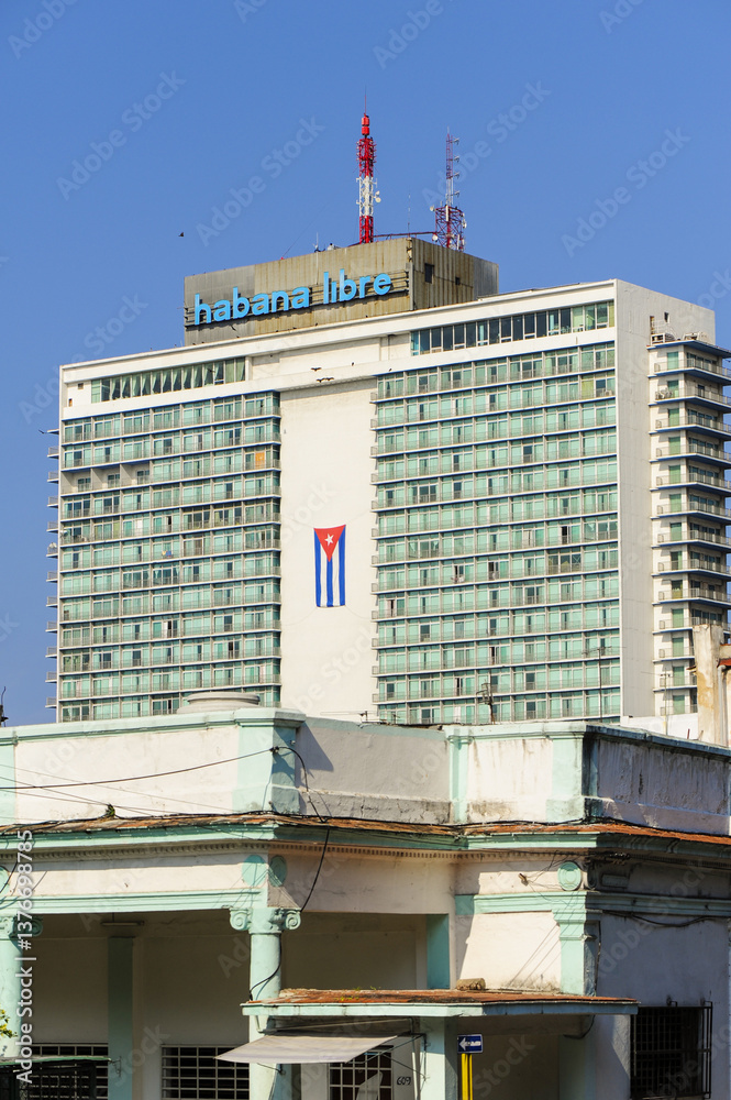 Kuba, Centro Habana, Centro Havanna, La Rampa, Hotel Habana Libr