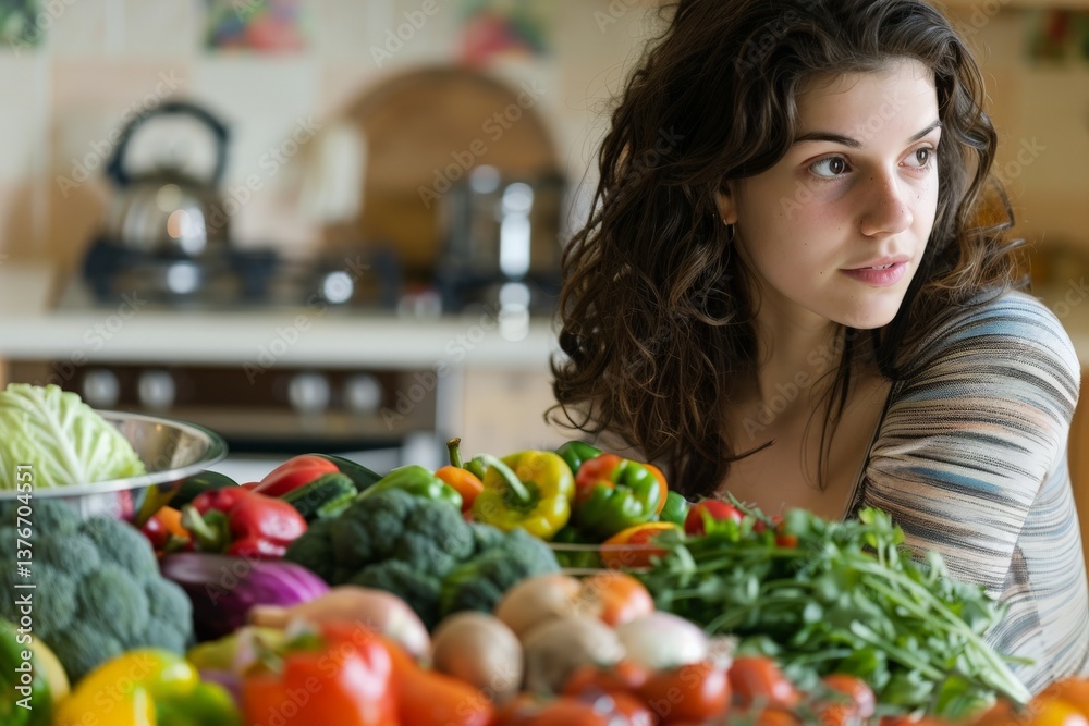 Young Woman Choosing Healthy Ingredients for Meal Preparation Young Woman Choosing Healthy Ingredients for Meal Preparation