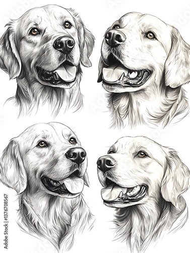 Golden Retriever Portraits.
