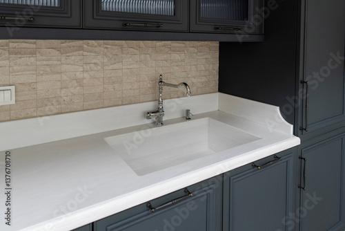 Chrome single lever filtered water kitchen tap
